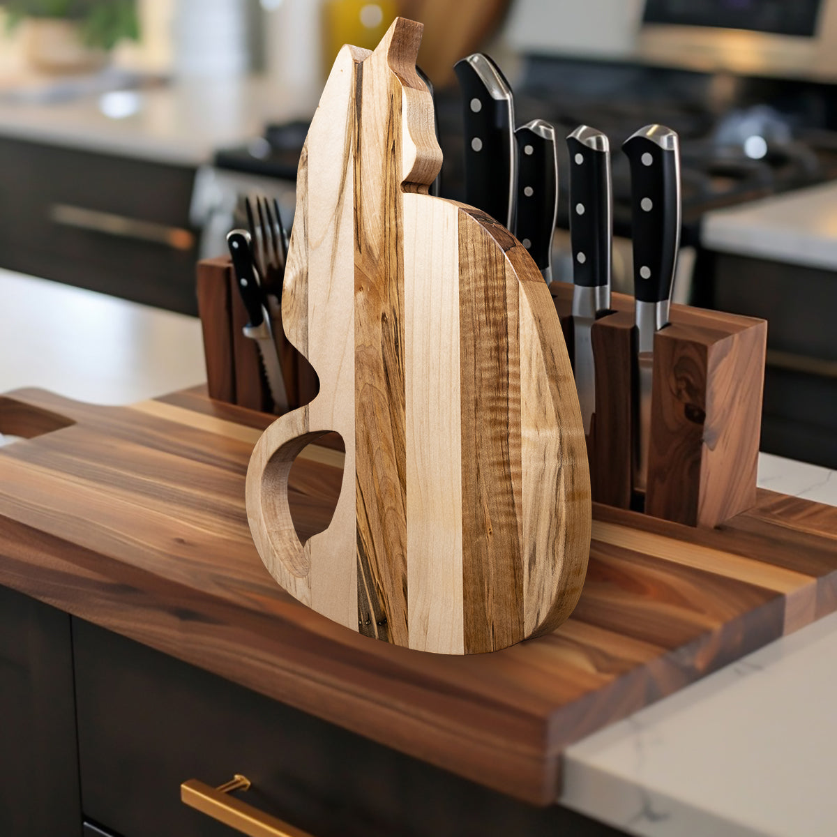 Cat Handled - Cutting Board/Serving Board