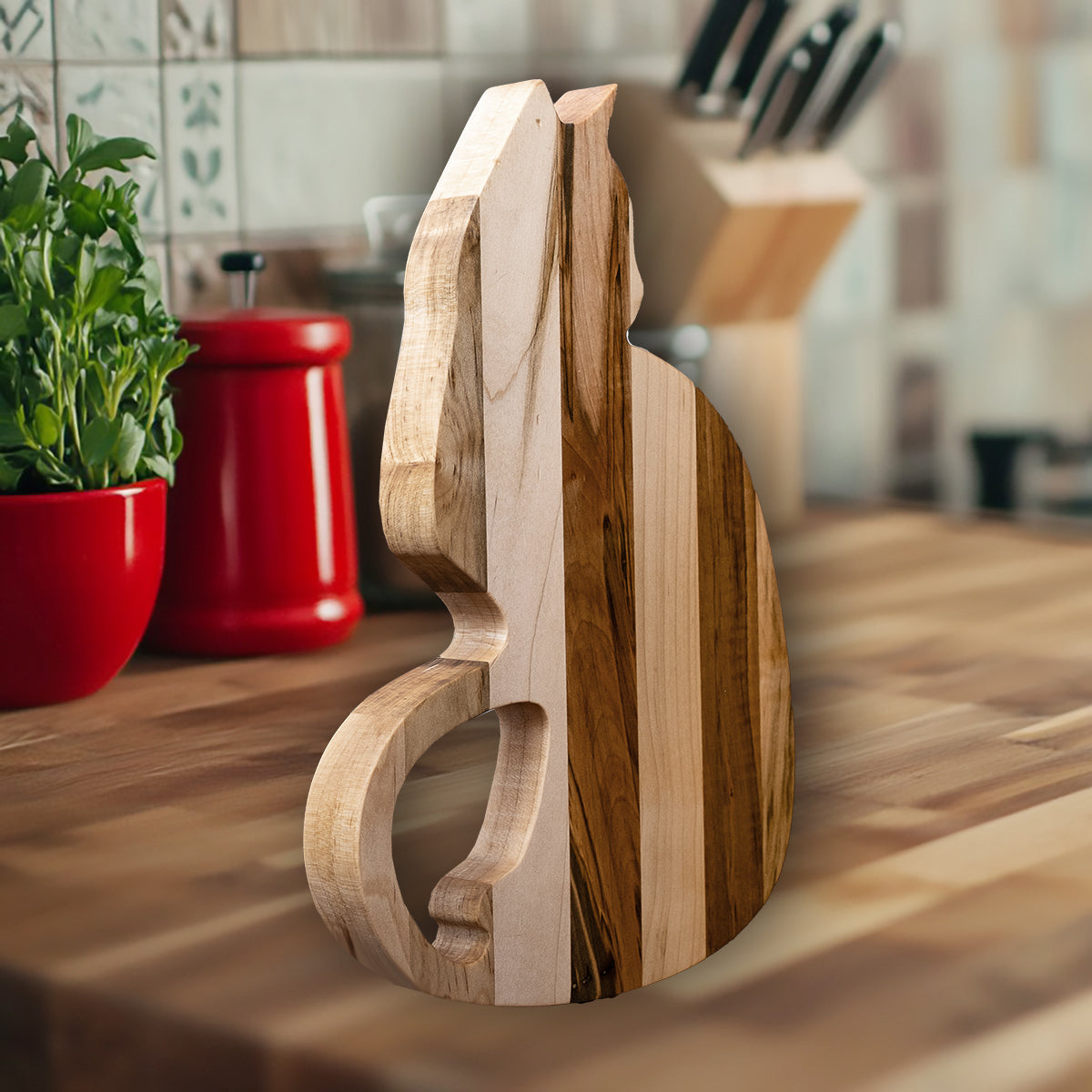 Cat Handled - Cutting Board/Serving Board